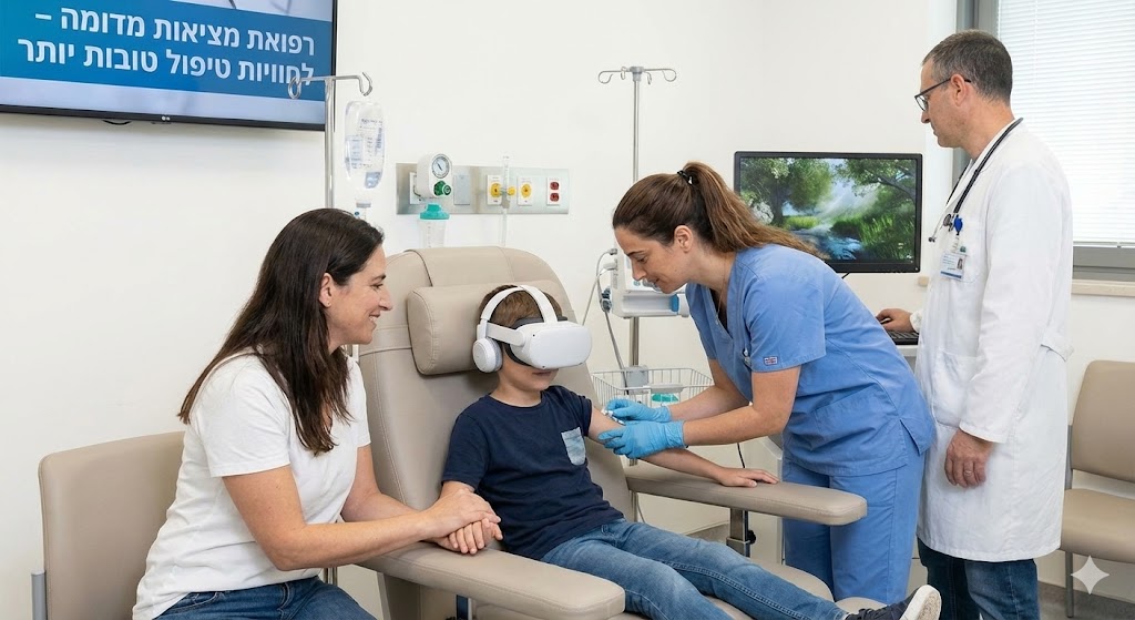 הסחת דעת חיסון זריקה מציאות מדומה